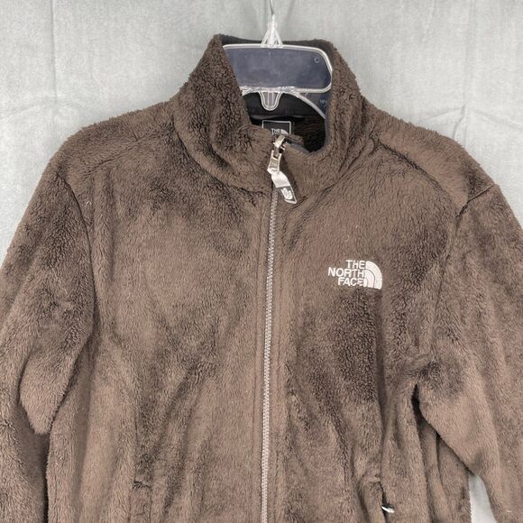 The North Face Fleece Jacket Womens Small Brown Full Zip Logo Camping Outdoors - Picture 2 of 13